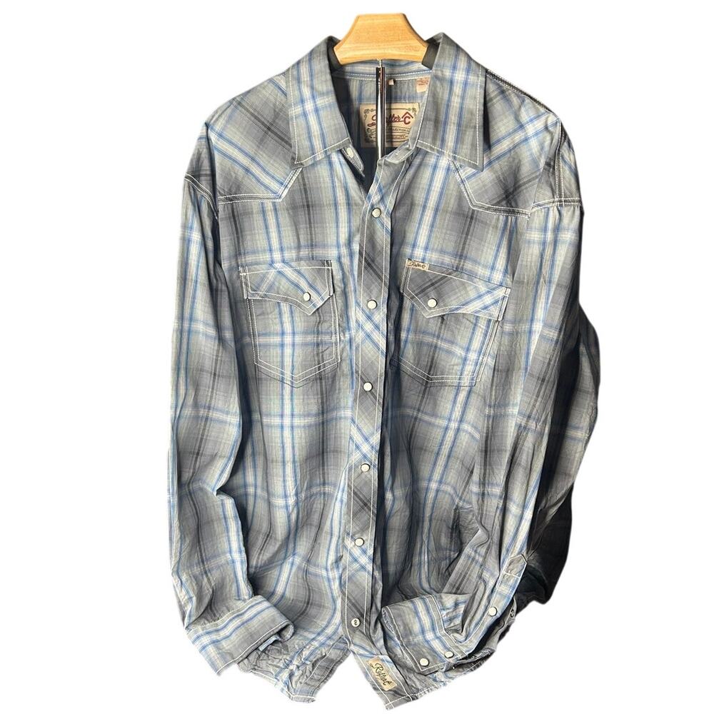 NWOT Rafter C Cowboy Collection mens long sleeve pearl snap sz xxl